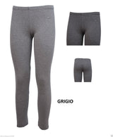 LEGGINS Donna Cotone Fuseaux Sport  Palestra Elastico BLU NERO GRIGIO CORSA CASU