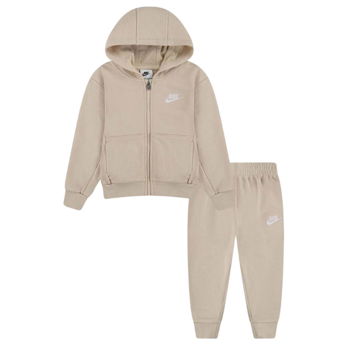 TUTA BAMBINE NIKE 86M485 X5C SPORT WEAR BEIGE COTONE GARZATO