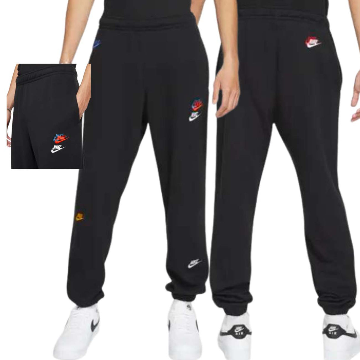 PANTALONE NIKE DD4676 010 ESSNTIALS+ COTONE GARZATO NERO