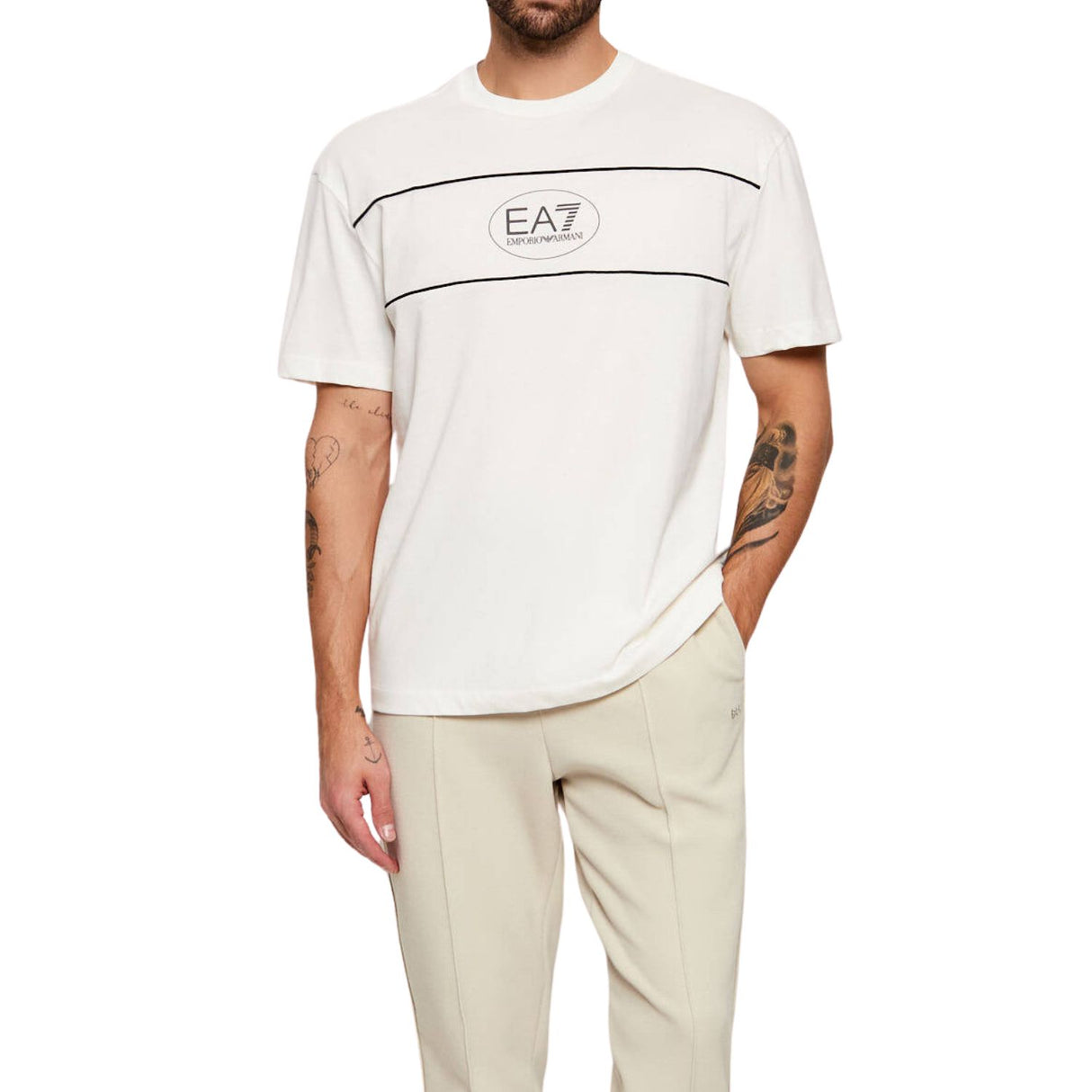 T-SHIRT ARMANI EA7 E26 7M001494 AF16548 U0004 BEIGE