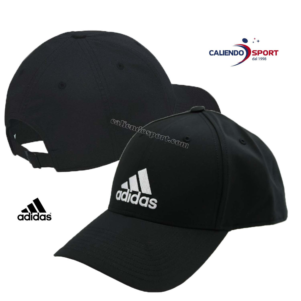 CAPPELLO ADIDAS S98159 BERRETTO UOMO DONNA NERO VISIERA RIGIDA SPORT