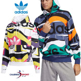 ADIDAS FM1566 FM1569 PRINT HOODIE ORIGINALS FLEECE COTTON