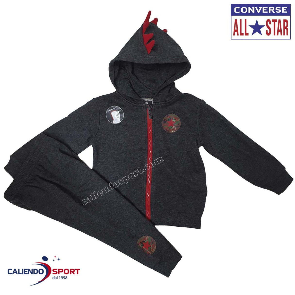 TUTA CONVERSE BAMBINO 8CA810 K08 COTONE GARZATO
