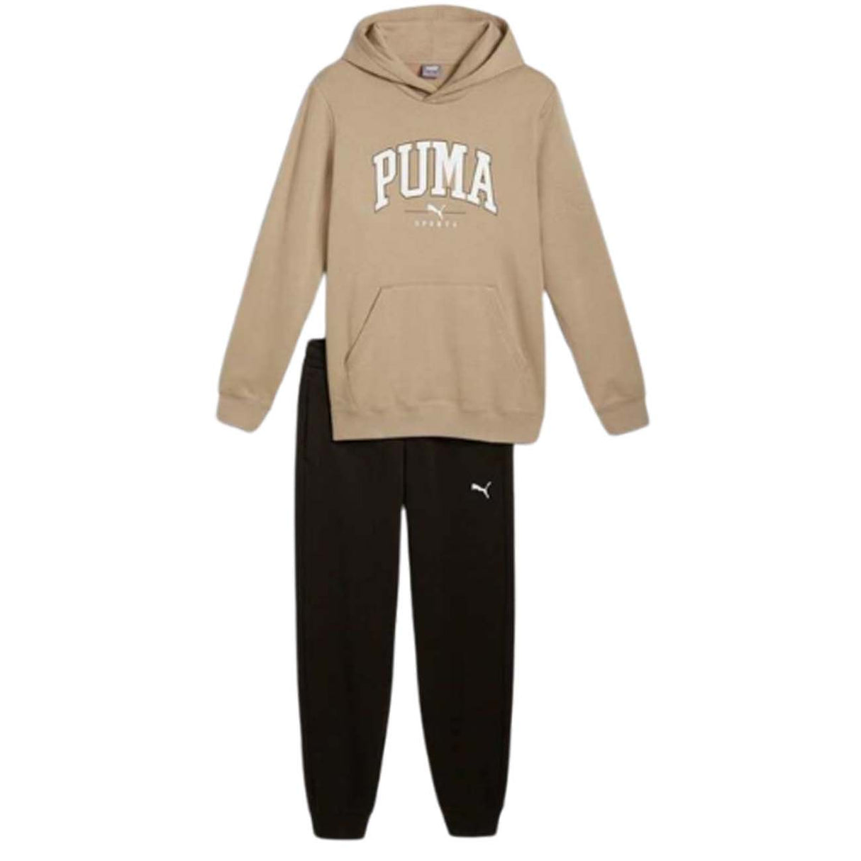 TUTA PUMA 683817 67 SQUAD BEIGE COTONE FELPATO