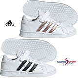 ADIDAS EF0107 EF0109 GRAND COURT WHITE SHOES CHILDREN