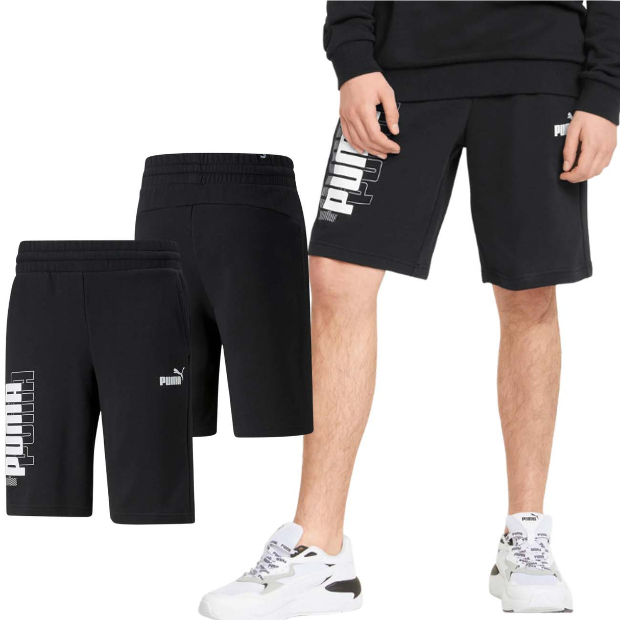 PANTALONCINO PUMA 847380 01 LOGO POWER COTONE