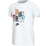 T-SHIRT RAGAZZI NIKE CT2811 BIANCO NERO COTONE