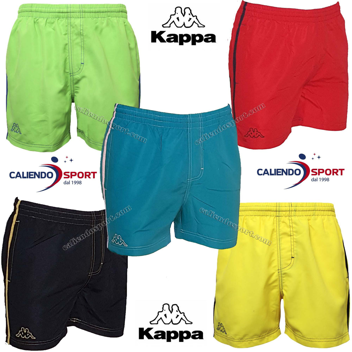 COSTUME UOMO KAPPA 303WER0 VERDE ROSSO GIALLO NERO VERDE TURCHESE MARE