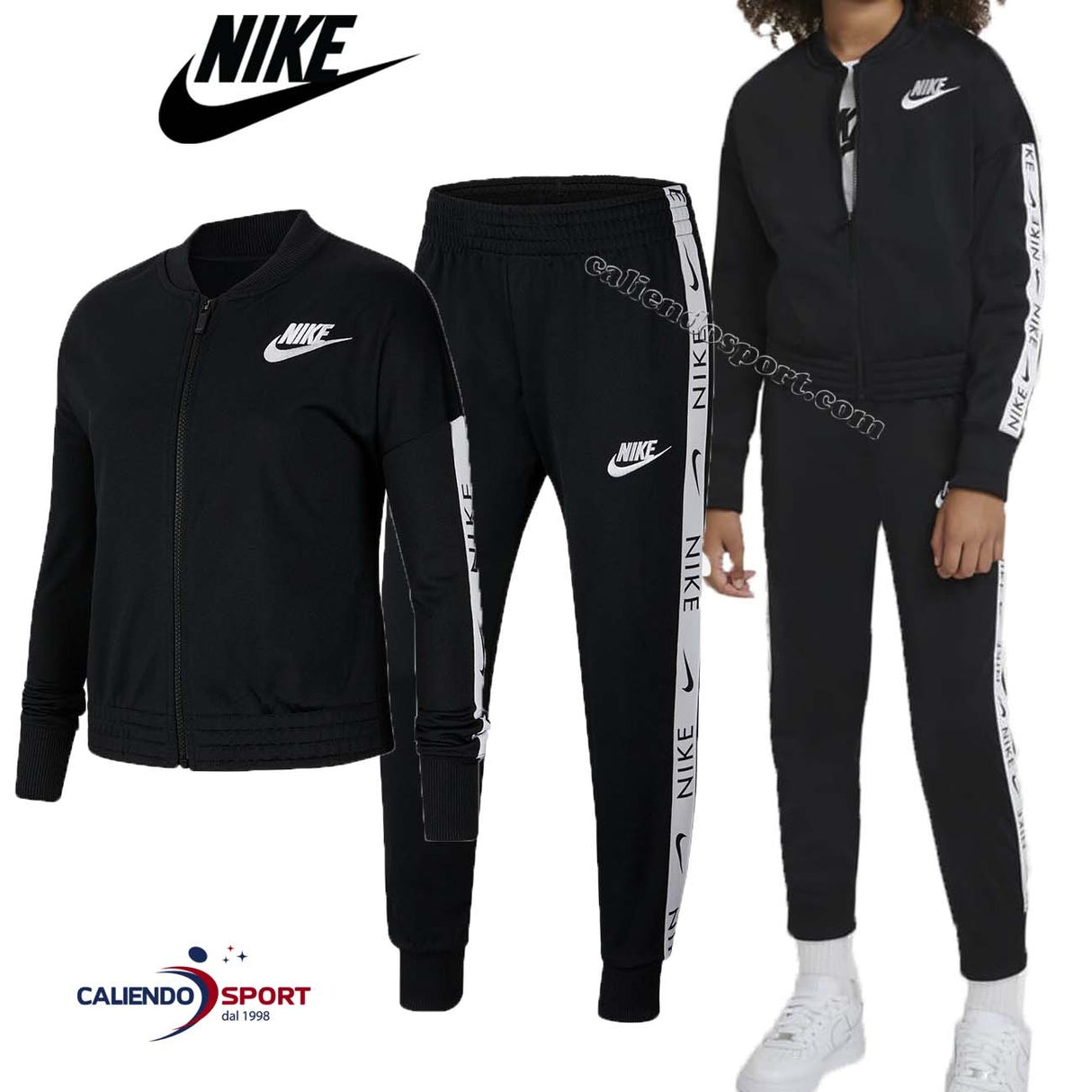 TUTA NIKE BAMBINO CU8374 010 NERO SPORT