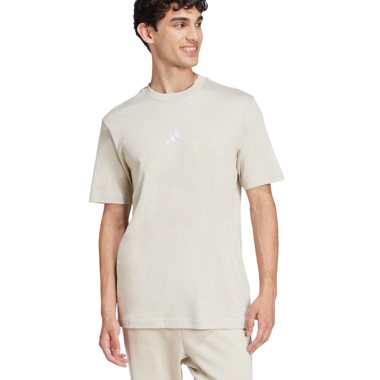 T-SHIRT ADIDAS JD1779 COTONE BEIGE ESSENTIALS