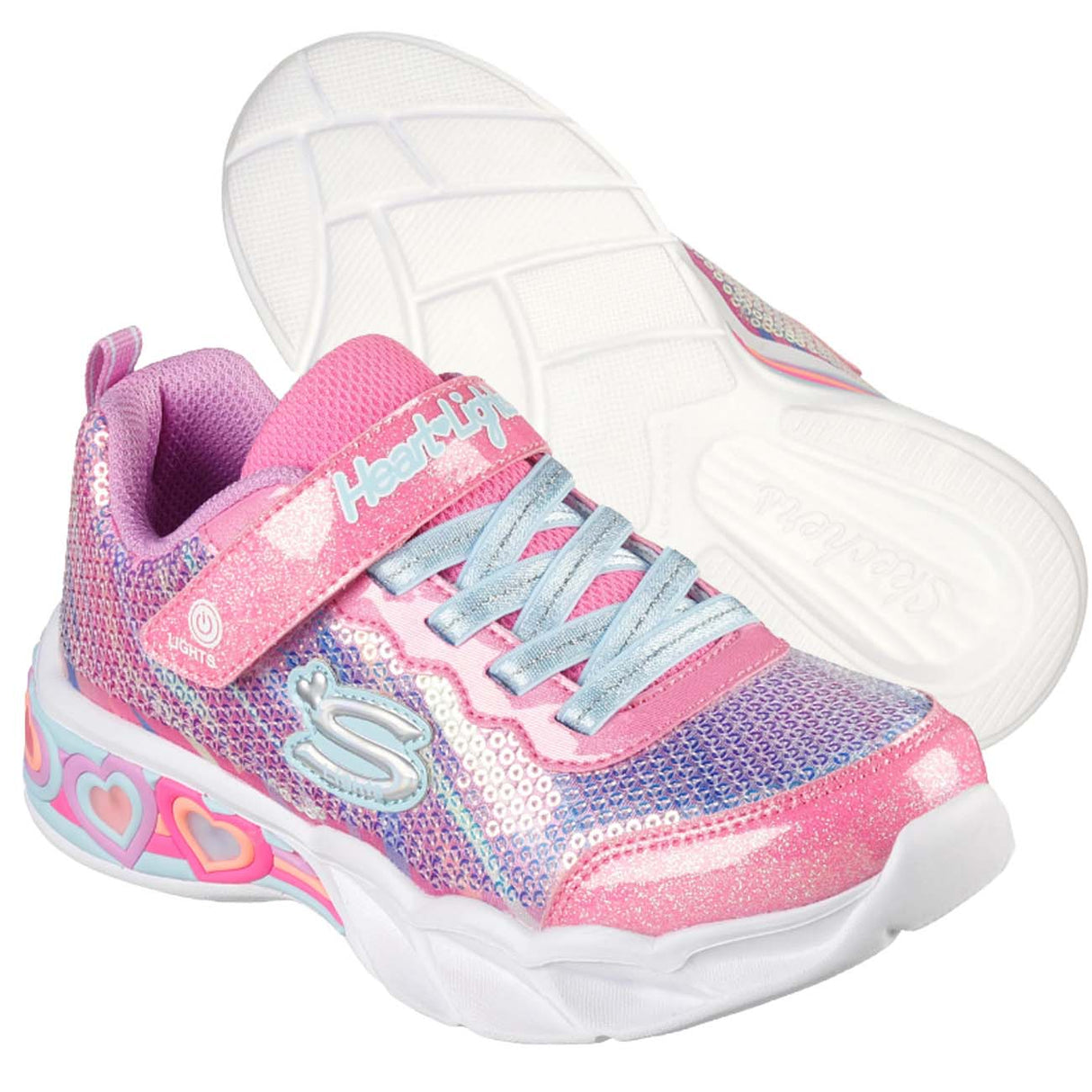 SKECHERS 302313L PKMT LETS SHINE LIGHTS GIRLS SHOES