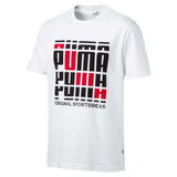 T-SHIRT PUMA UOMO 843749 02 BIANCO 03 GRIGIO COTONE SPORT