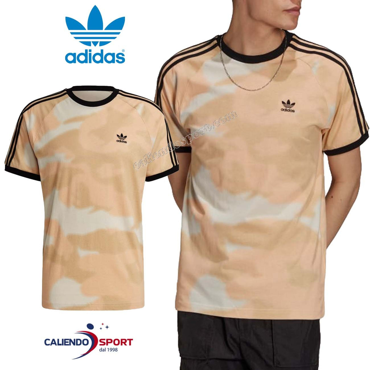 ADIDAS T-SHIRT GN1883 CAMO 3 STRIPES ORIGINALS