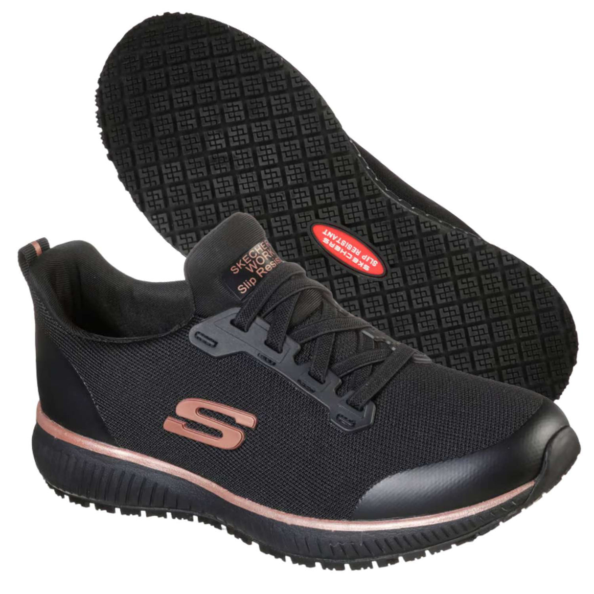 SCARPA SKECHERS DONNA 77222EC BKRG SQUAD SR REPEL WELL