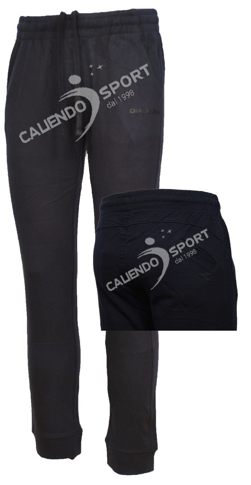 PANTALONE DIADORA UOMO COTONE GARZATO 171194 TUTA PALESTRA LUNGO SPORT CASUAL