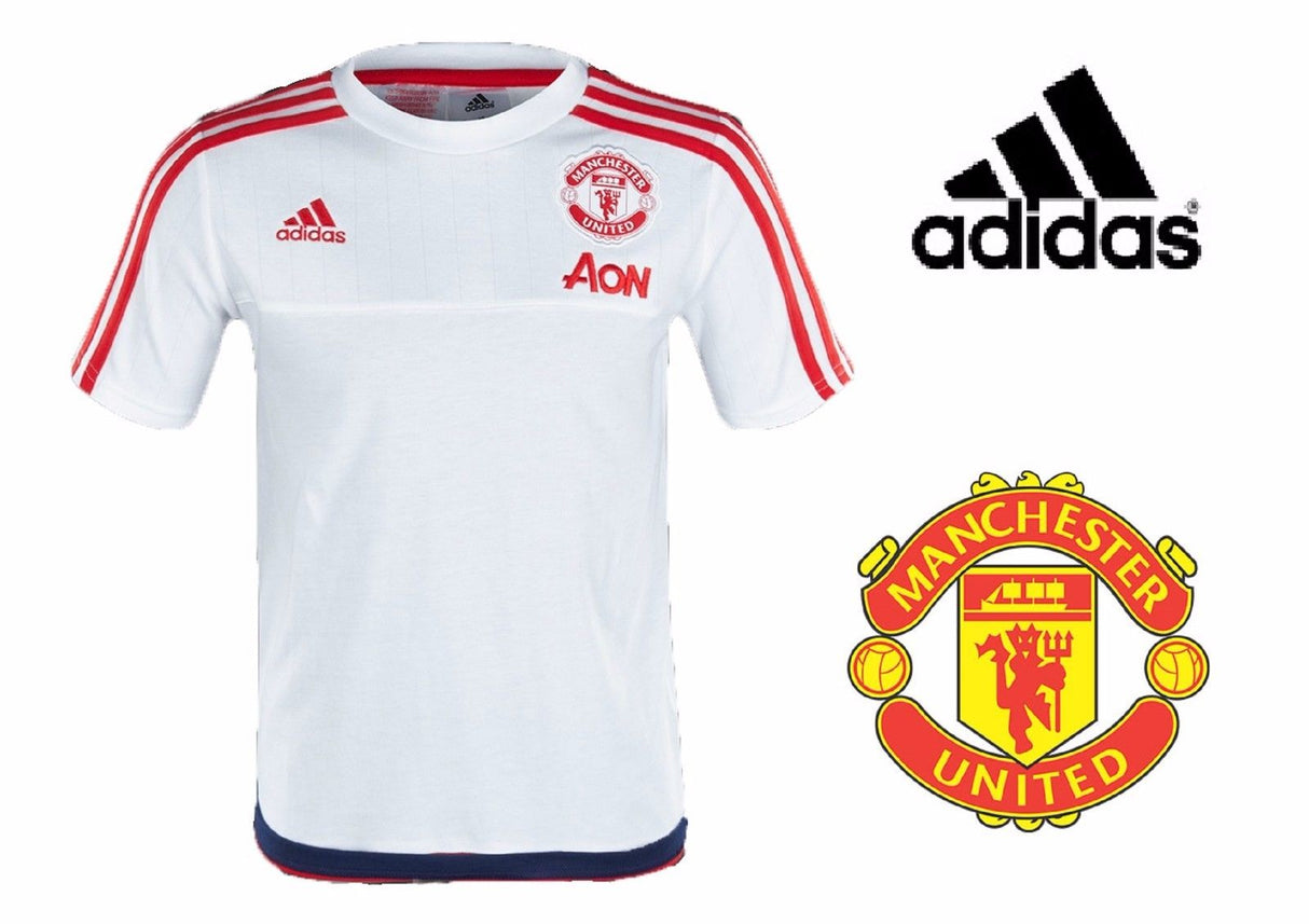 T-Shirt Manchester United Ufficiale Ac1967 Uomo RAGAZZO(11/12ANNI) BIANCO CALCIO