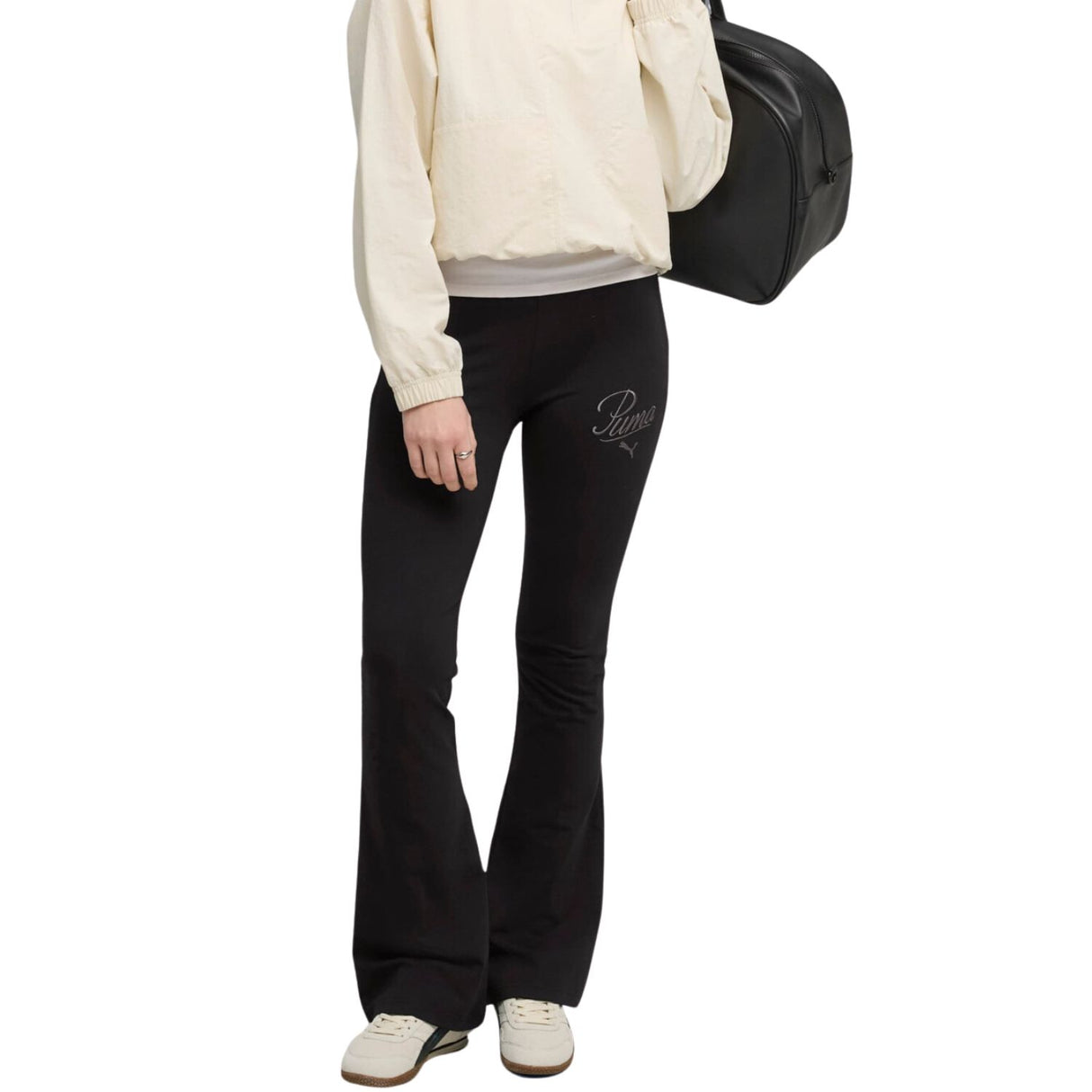 LEGGINGS DONNA PUMA 688075 01 SCRIPT NERO COTONE