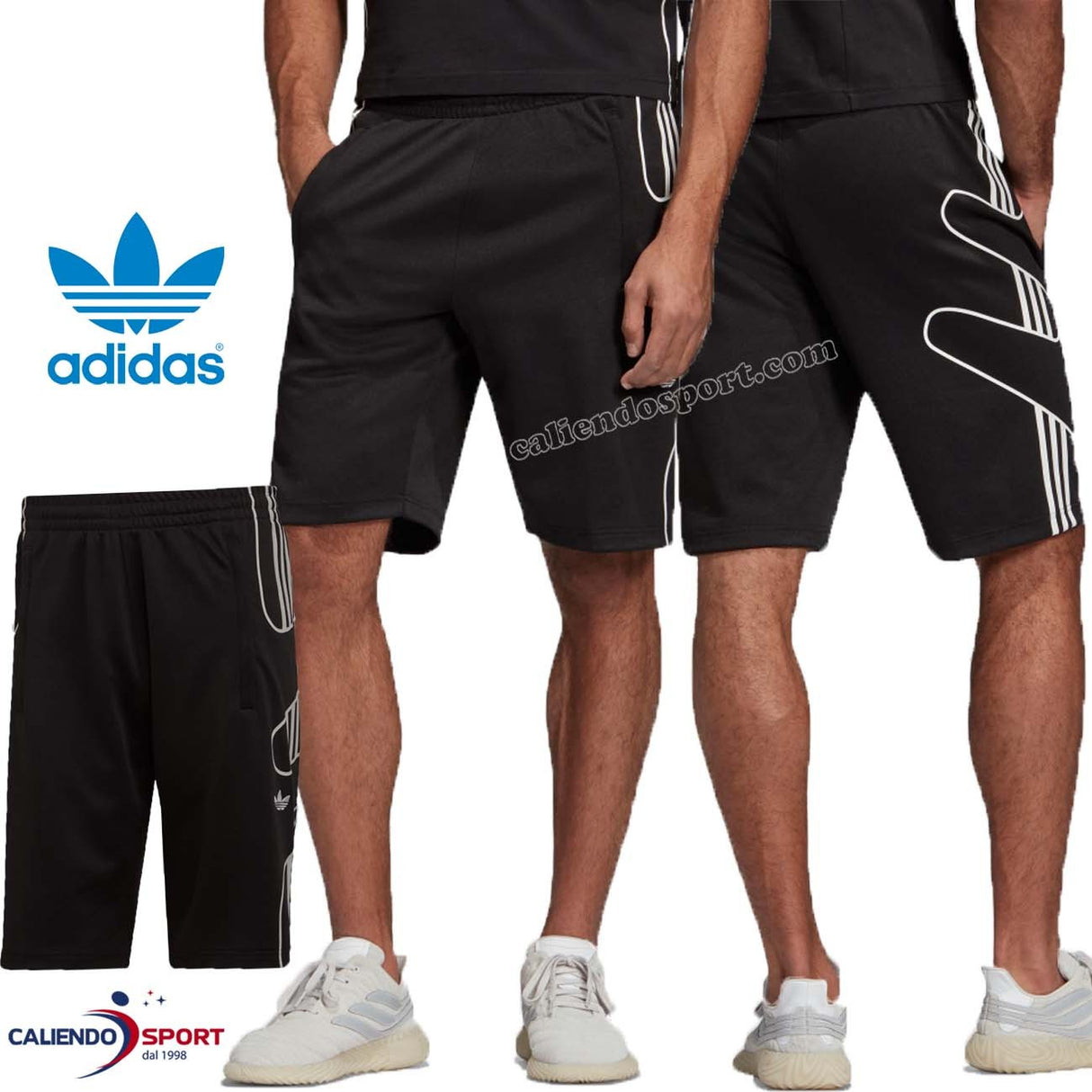 SHORT ADIDAS POUR HOMMES DU8105 NOIR ORIGINALS FLAMESTRIKE