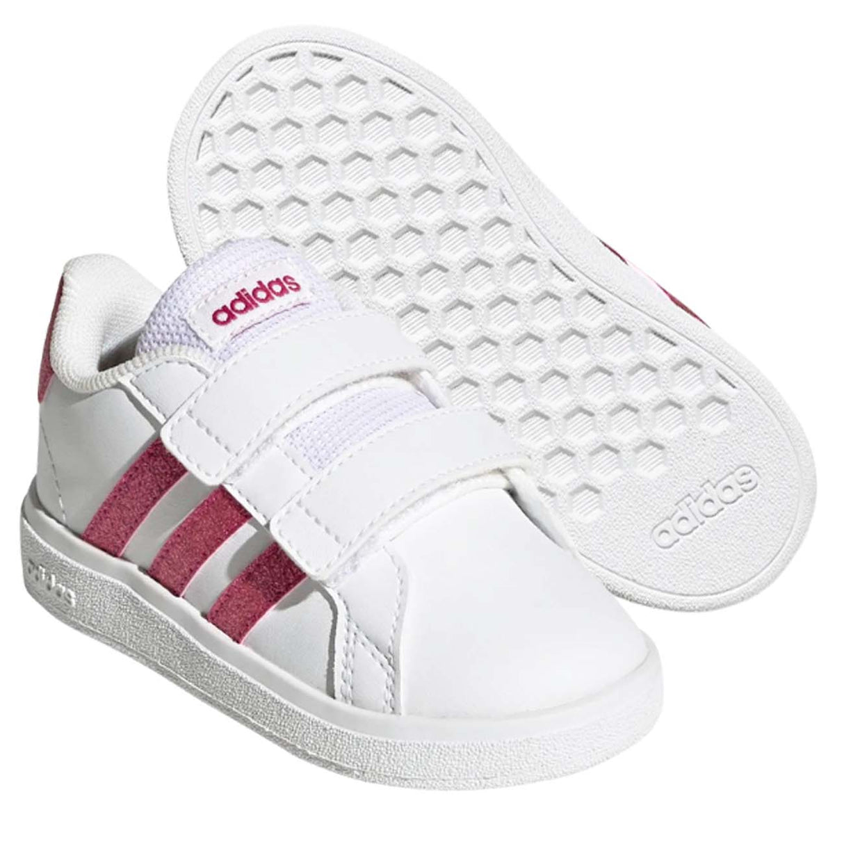 SCARPA BAMBINE ADIDAS GY4768 GRAND COURT STRAPPO
