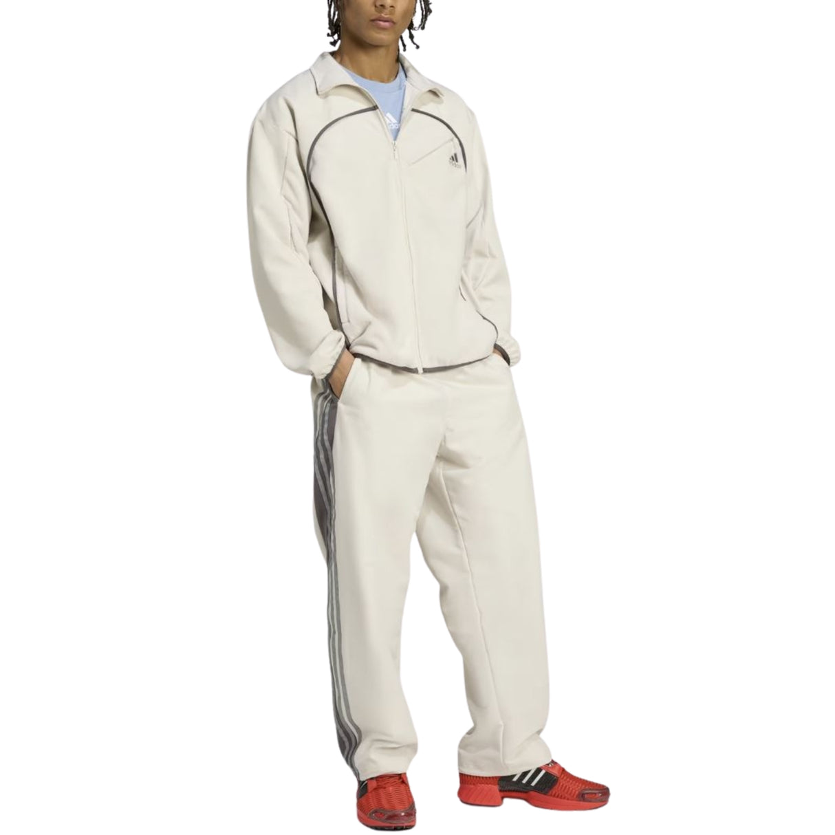 GIACCA+PANTALONE ADIDAS JW0979 JW0981 LARGHI CLIMA FLEECE