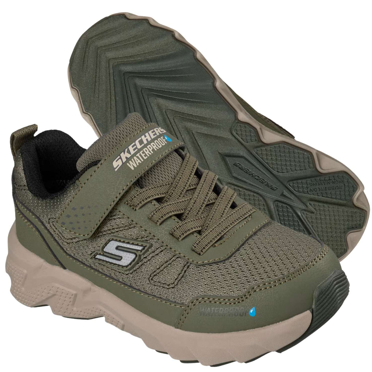 SCARPA RAGAZZI SKECHERS 406334L OLV ELITE SPORT TREAD-AQ