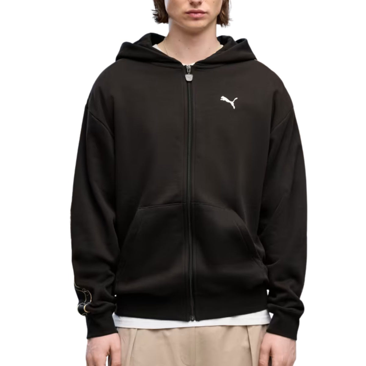 FELPA PUMA 694343 01 ESSENTIALS COTONE FELPATO NERO