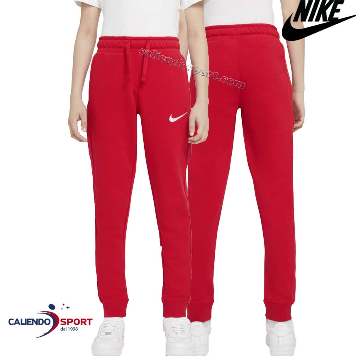 PANTALONE BAMBINI NIKE DA0771 657 COTONE GARZATO ROSSO
