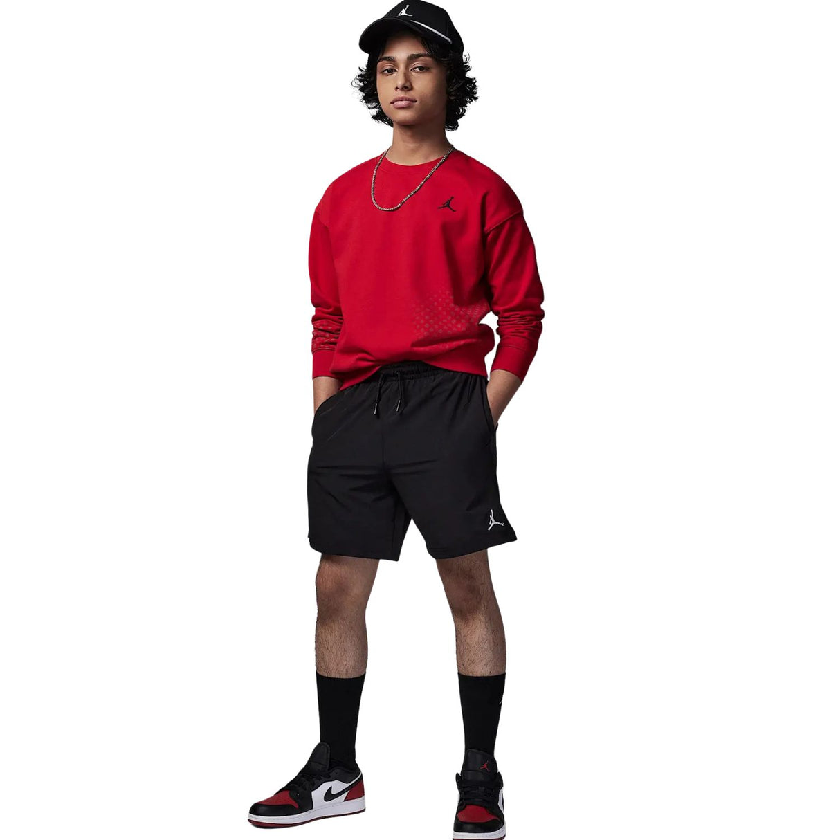 PANTALONCINO RAGAZZI JORDAN 95D817-023 NERO