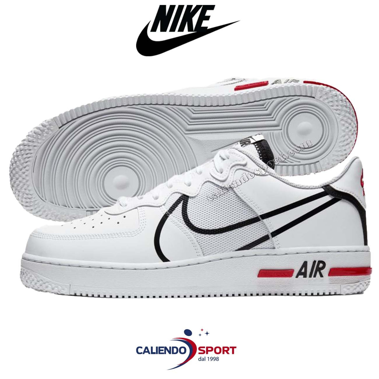 NIKE AIR FORCE ONE CD4366 100 REACT SHOE