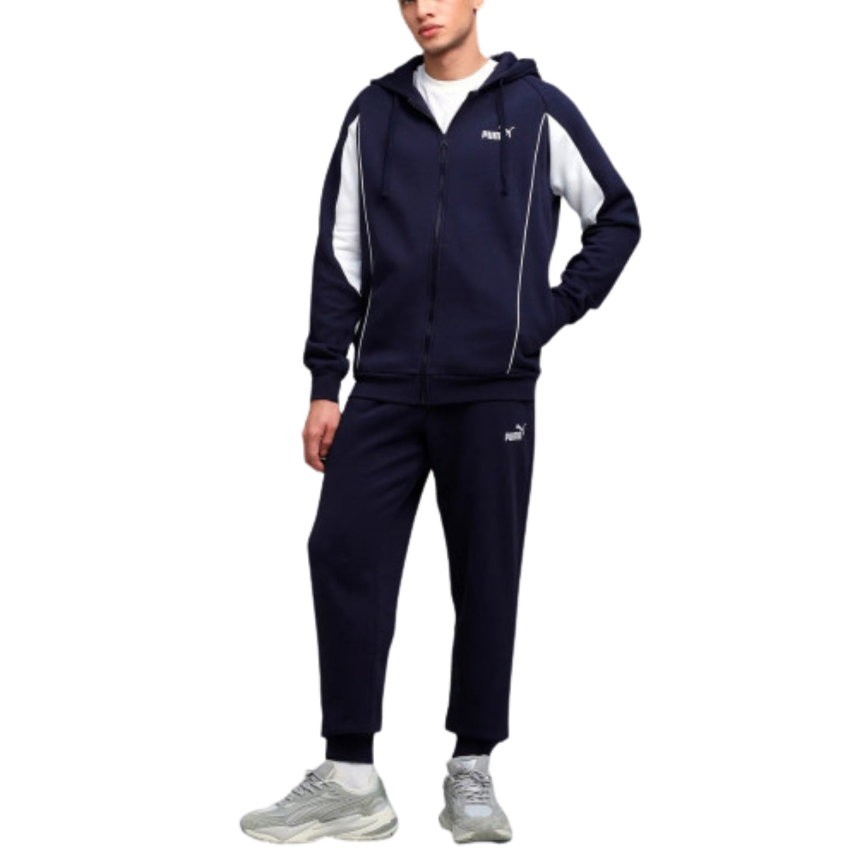 TUTA PUMA 688177 16 ESSENTIALS COTONE FELPATO BLU