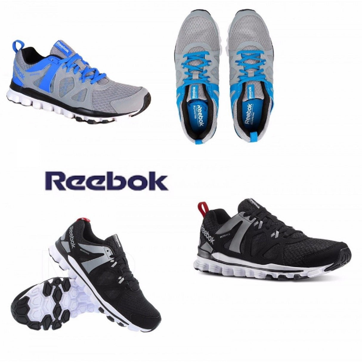 Scarpe Reebok Hexaffect Run 2.0 Running Uomo Nero,Grigio, V66082, V66081