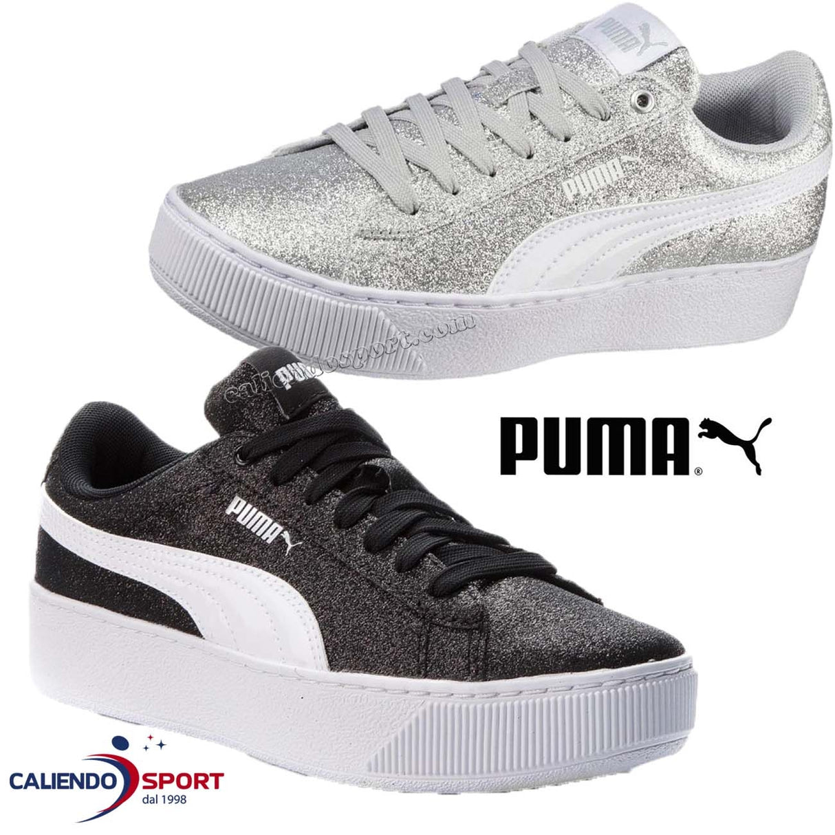 SHOE PUMA 366856 02 03 VIKKY PLATFORM GLITZ JR