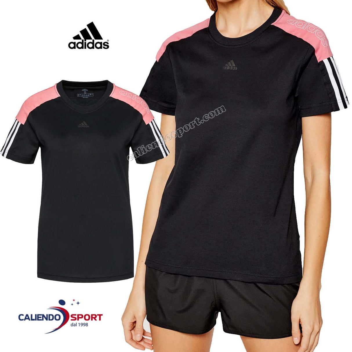 ADIDAS GL1446 BLACK COTTON WOMEN'S T-SHIRT
