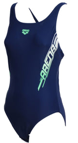 Arena Women's One Piece Swimsuit RACE HIGH Black Blue Water Pool Sea Sport 86028