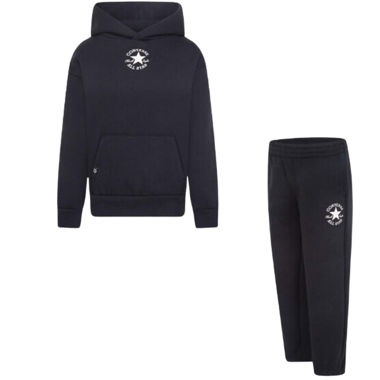 TUTA BAMBINE CONVERSE 8CD894 023 NERO COTONE FELPATO