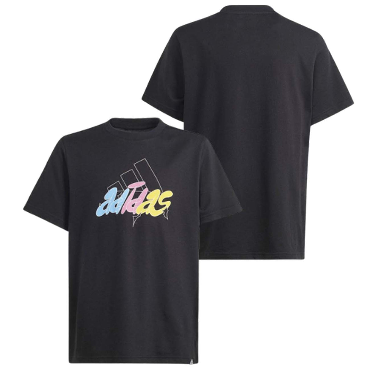 T-SHIRT RAGAZZI ADIDAS IR5757 ILLUSTRATA GFX COTONE NERO