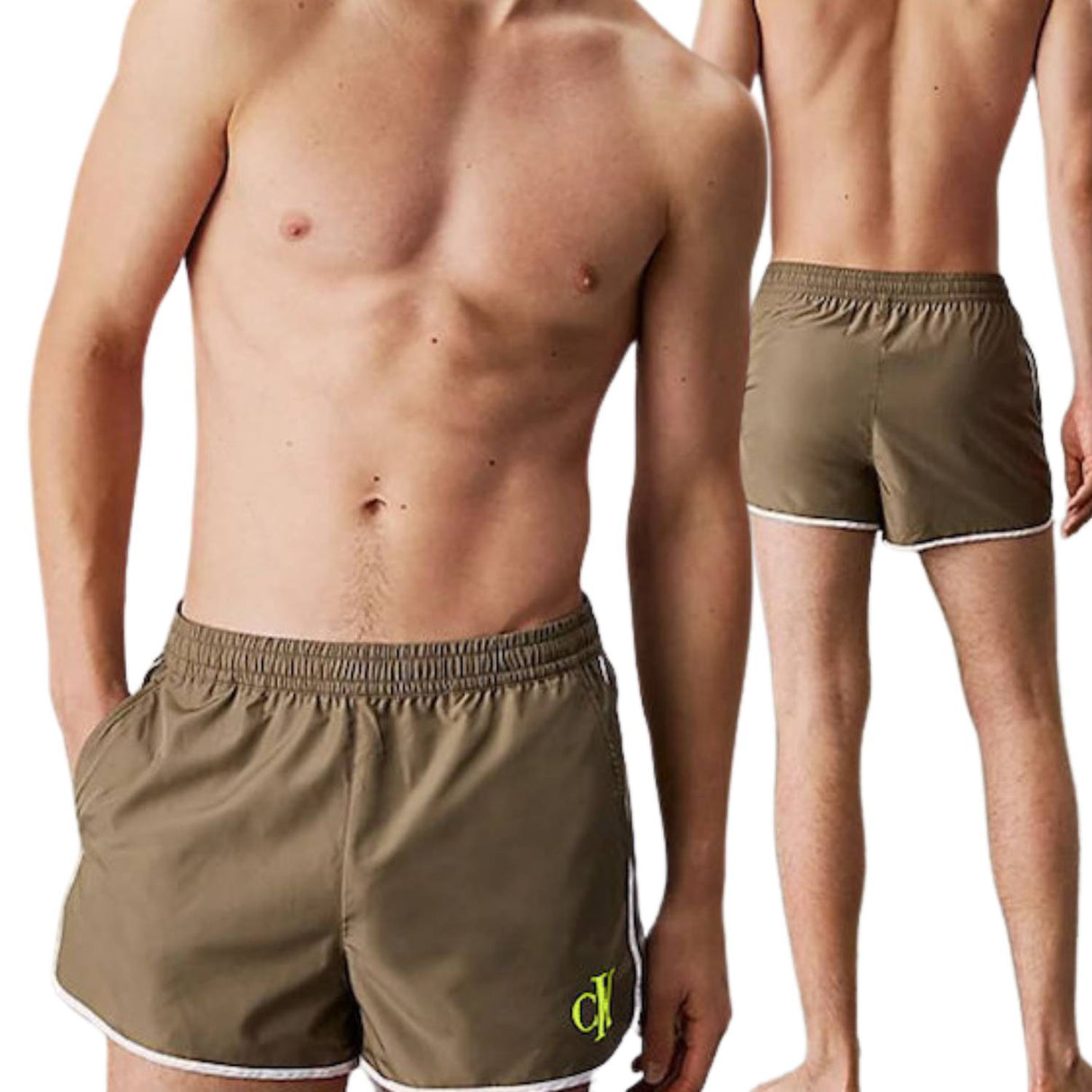 COSTUME CALVIN KLEIN KM0KM01119-LDV MONOGRAM CORTO VERDE