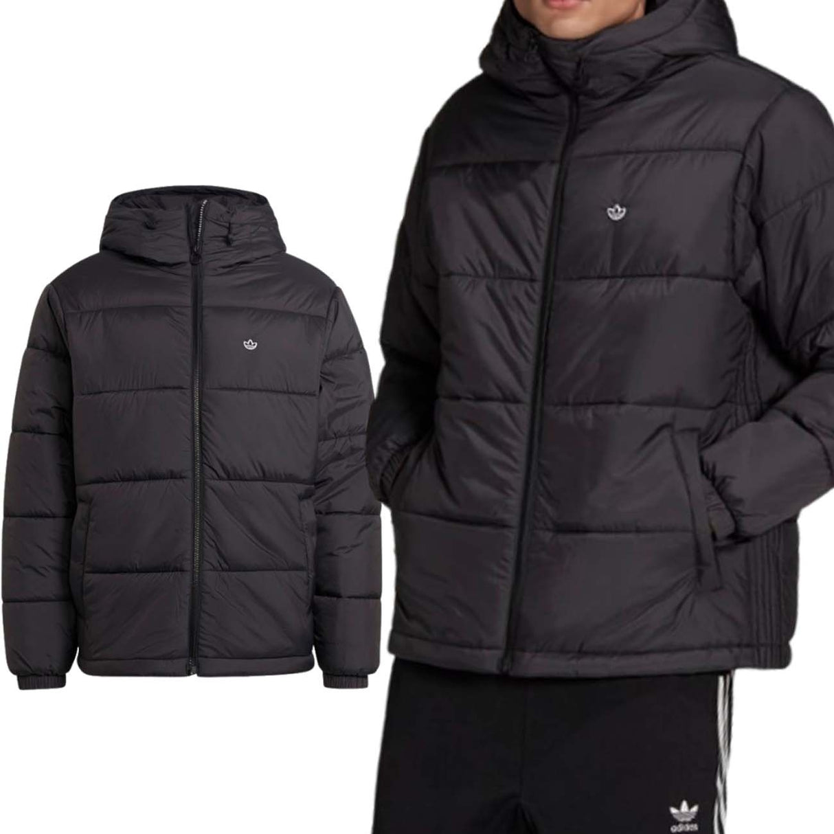 GIUBBOTTO ADIDAS H13555 PADDED HOODED NERO