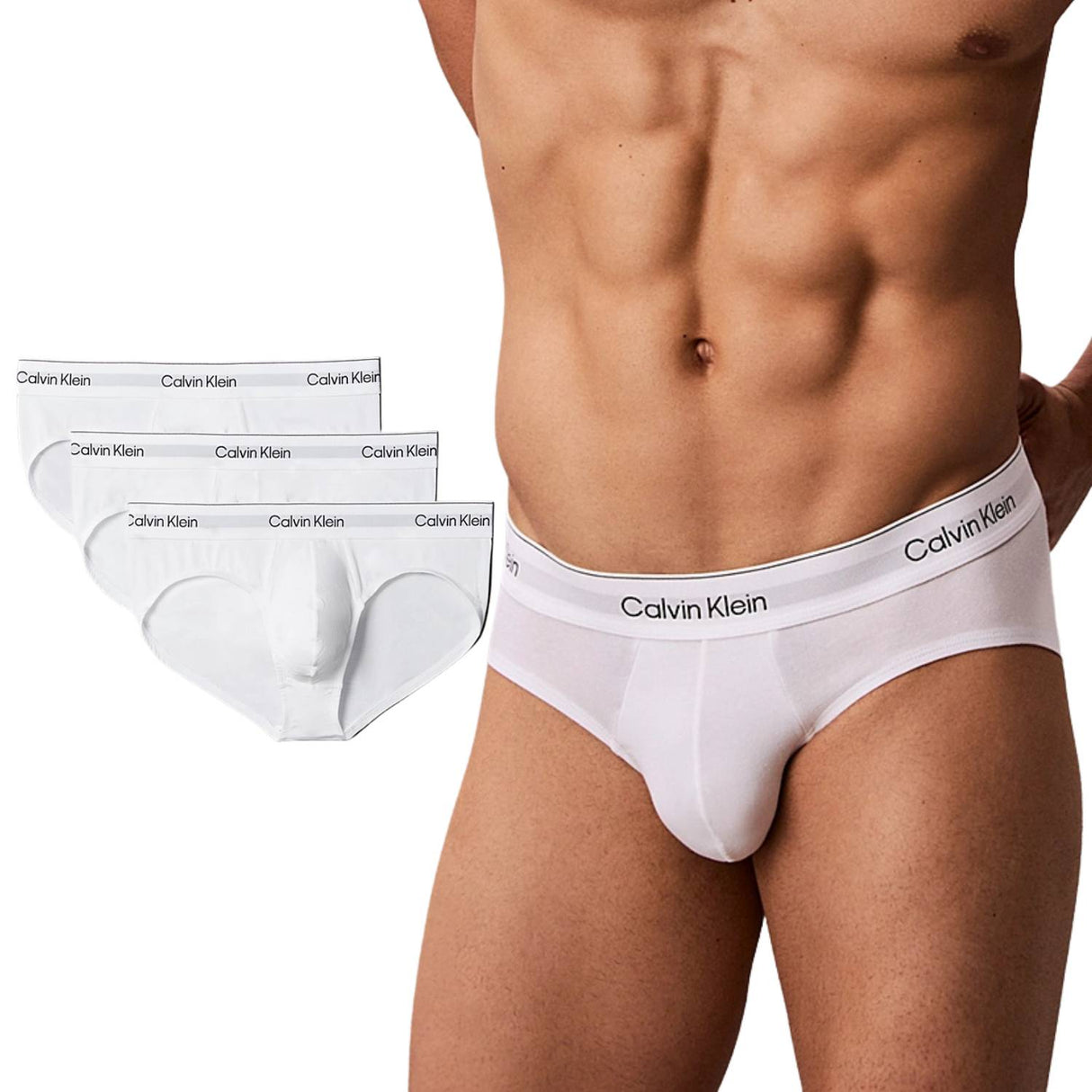 SLIP CALVIN KLEIN LV00N84388 100 BIANCO 3 PEZZI