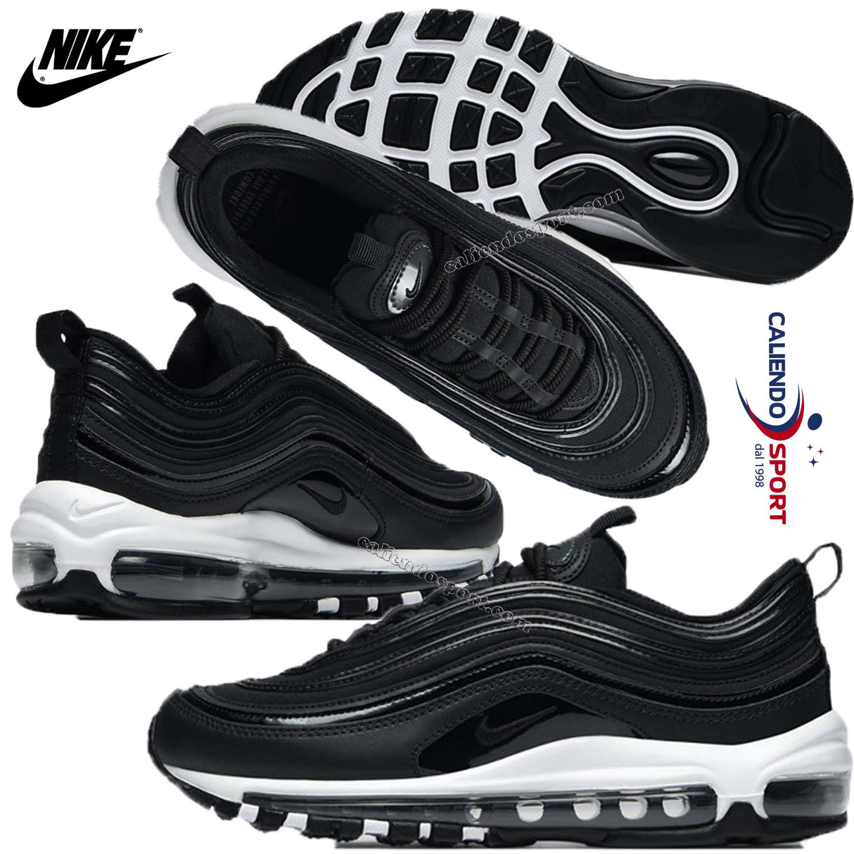 NIKE AIR MAX 97 PREMIUM 917646 003 NERO SCARPA DONNA SNEAKER