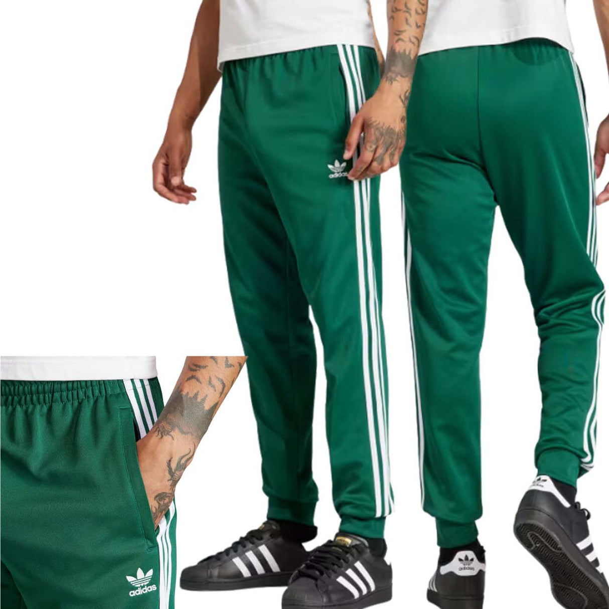 PANTALON ADIDAS IR9886 ADICOLOR CLASSICS SST VERT