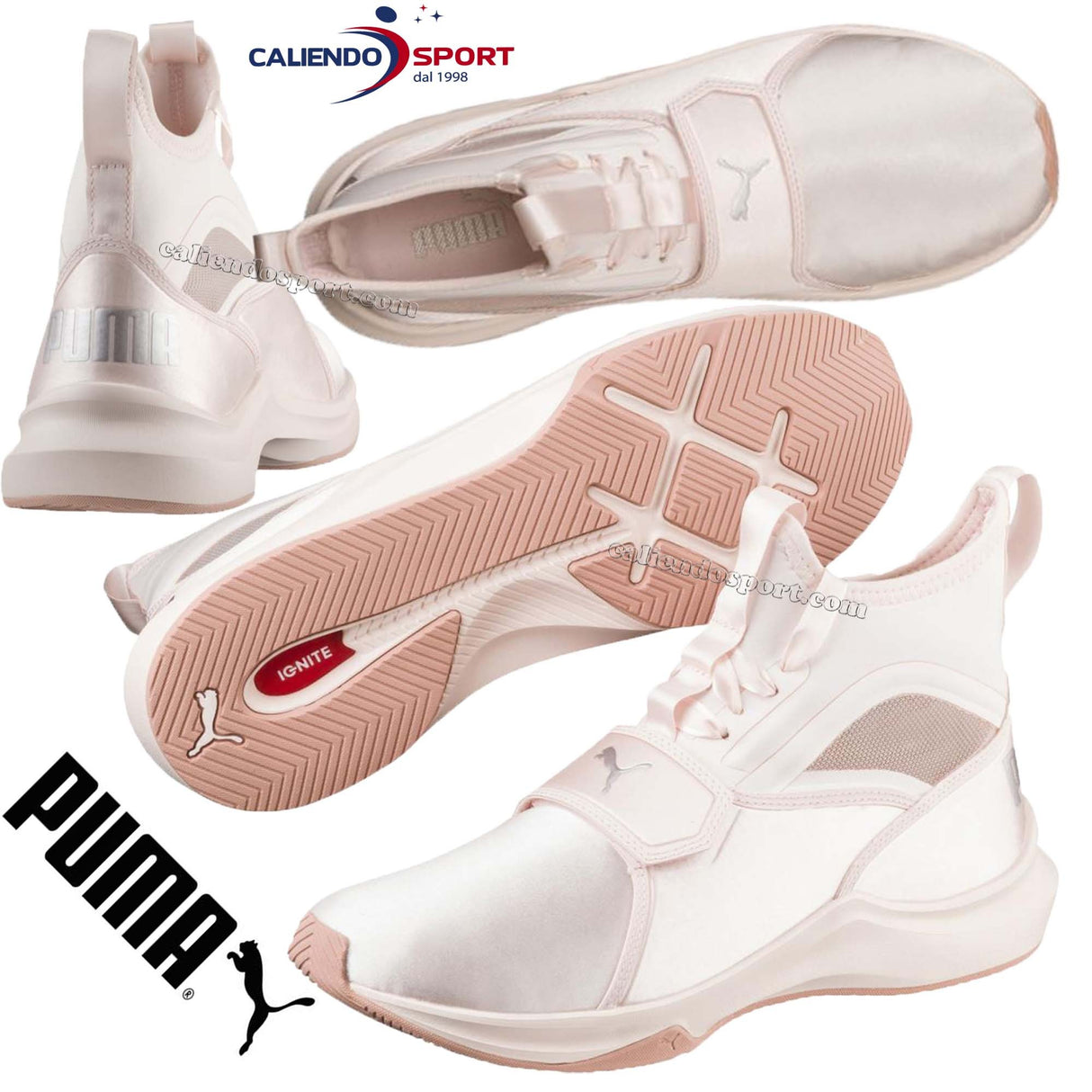 SCARPA PUMA DONNA PHENOM SATIN EN POINTE W 190519 02 COLLO ALTO