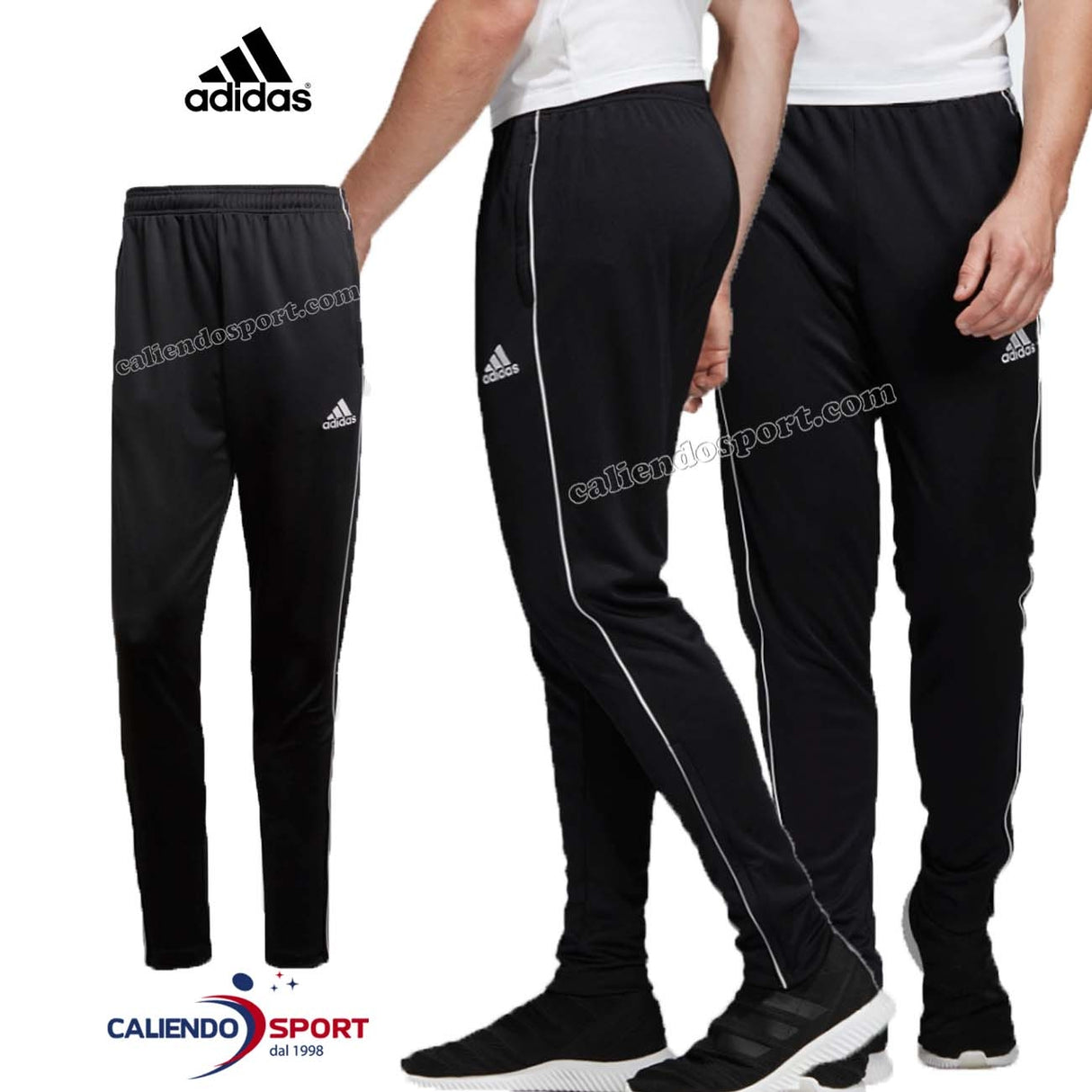 PANTALONE ADIDAS CE9036 NERO CORE 18 ACETATO SPORT
