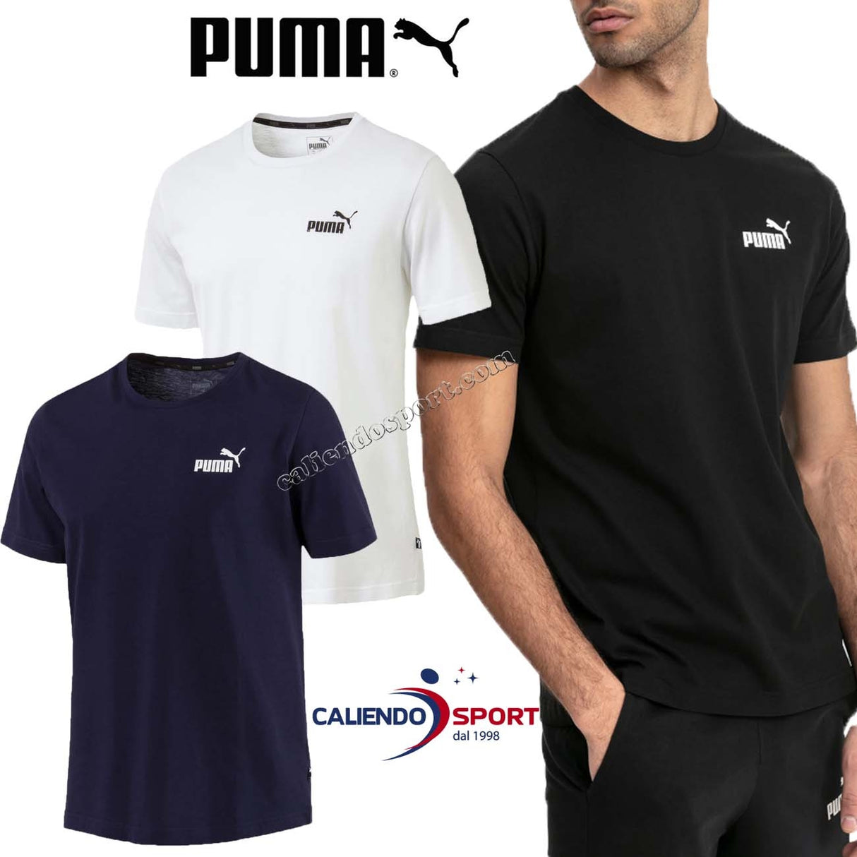 T-SHIRT PUMA 851741 02 06 01 NERO BLU BIANCO