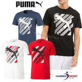 T-SHIRT PUMA 581909 BIANCO NERO ROSSO COTONE