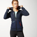Sweat-shirt FEMME REEBOK FITNESS TRAINING GYM COTON BROSSÉ GRIS BLEU B85320