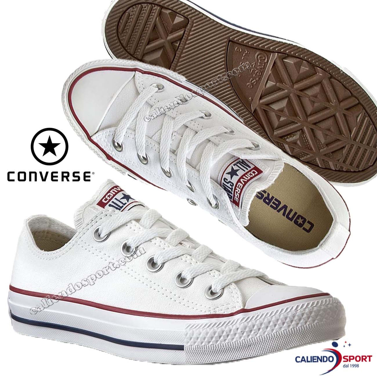 CONVERSE M7652C WHITE MEN WOMEN ALL STARS OX SHOES