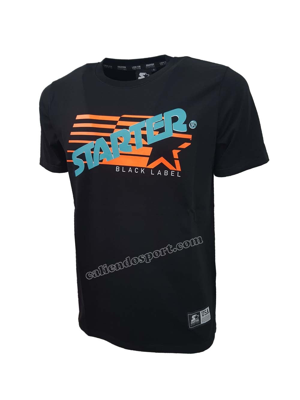 T-SHIRT STARTER 72996 BIANCO NERO COTONE