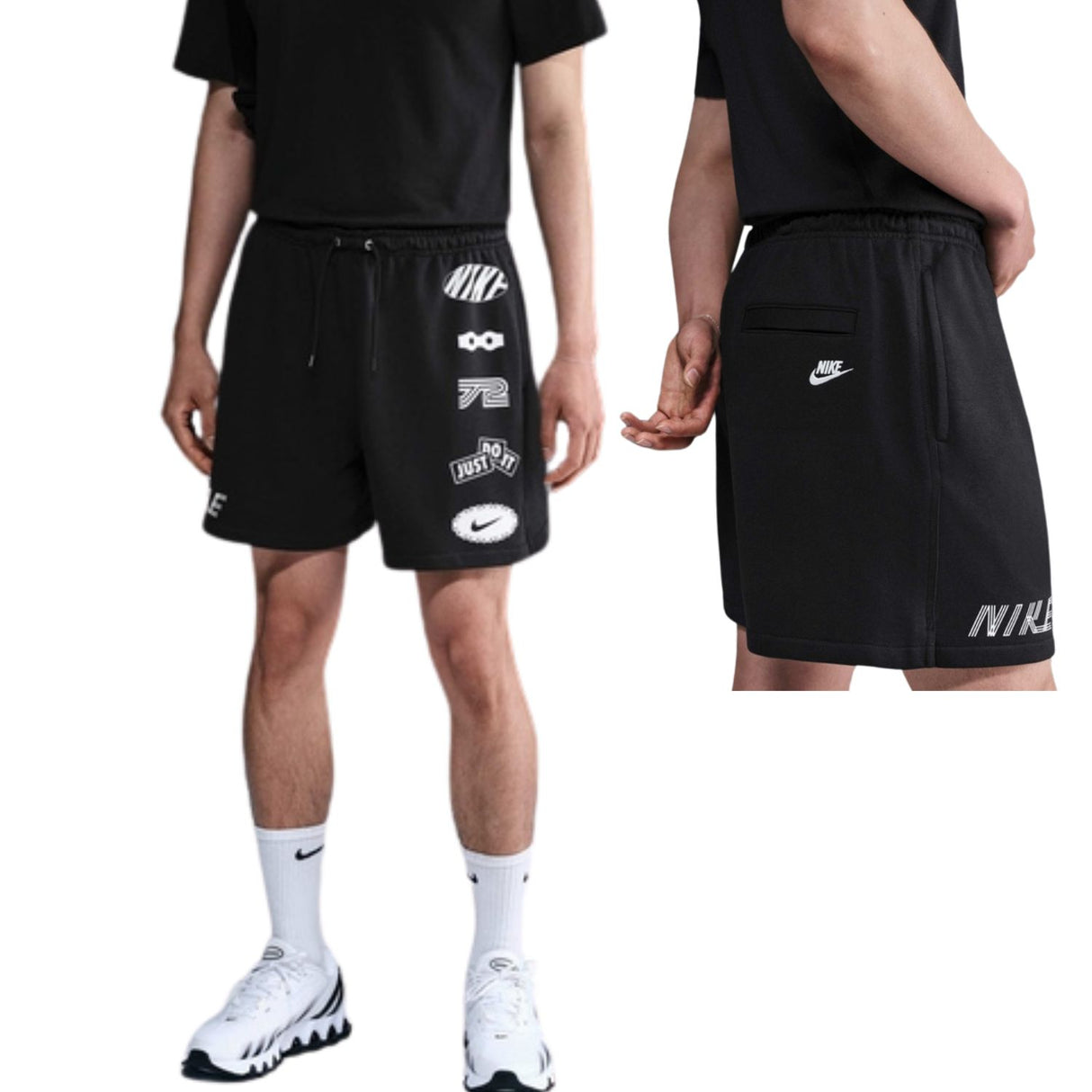PANTALONCINO NIKE IB8264-010 CLUB NERO FRENCH TERRY